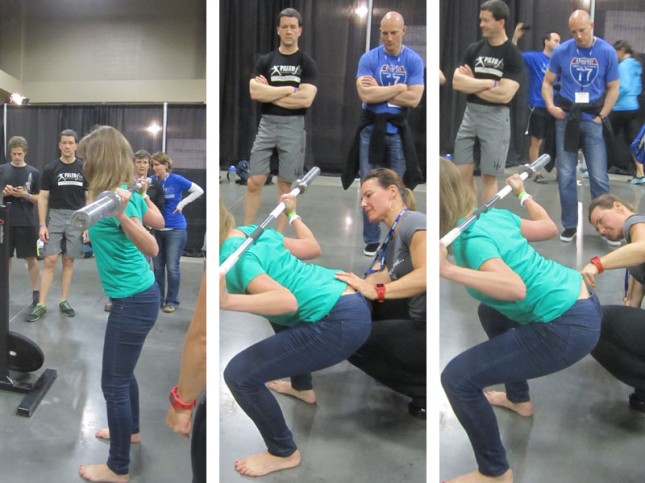 Eva Twardokens coaching how to do barbell backsquat technique