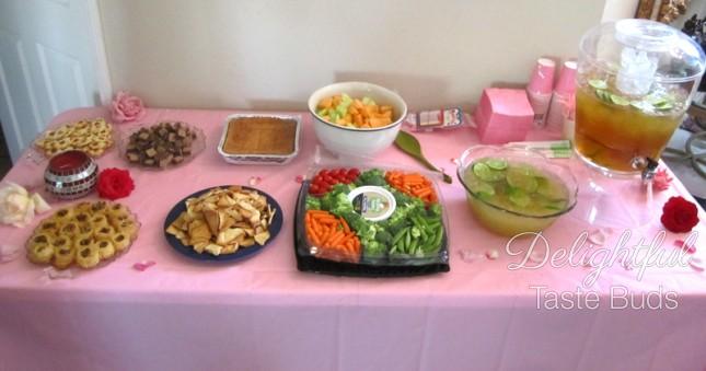 Sweets table (plus the veggie platter)