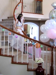 Here comes the Bride :)) She looks SO CUTE in that outfit!