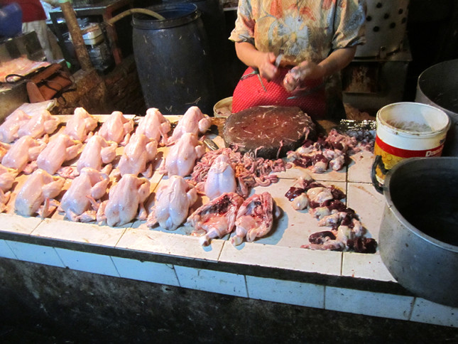 chicken butchering area