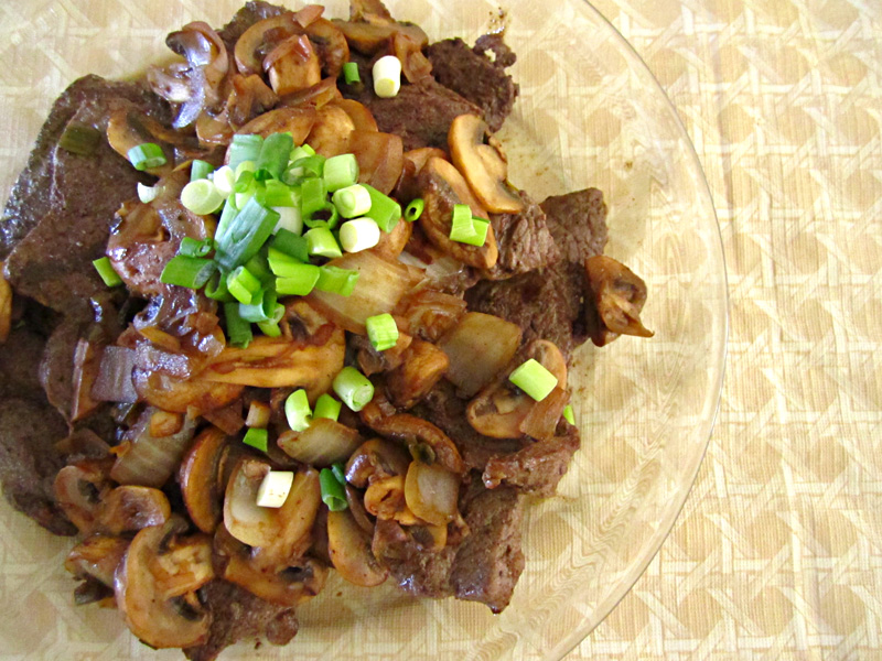 Image result for beef and green onions with Mushrooms